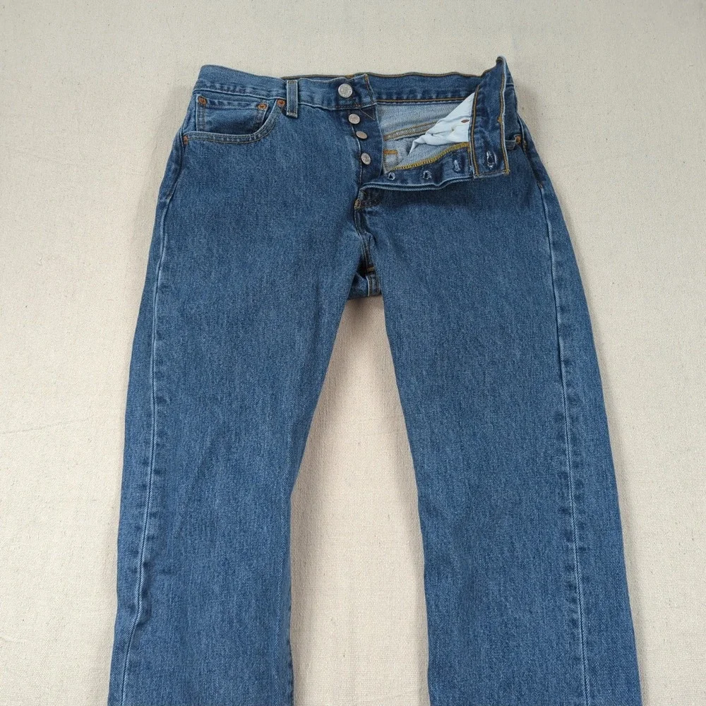 Levis 501 Jeans Mens 29x30 Blue Button Fly Casual Classic American Western